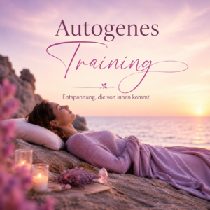 Autogenes Training – Frau am Meer bei Sonnenuntergang