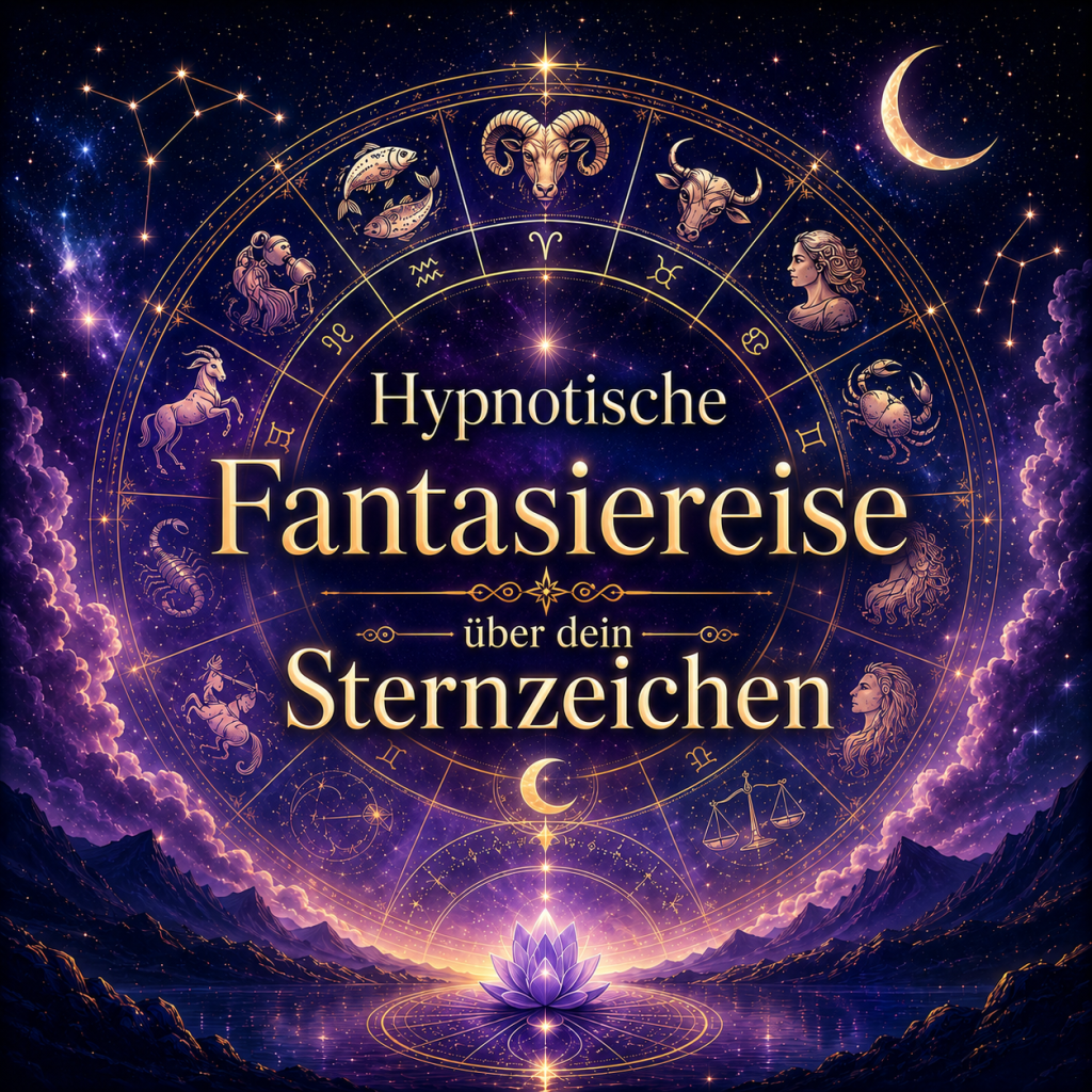 Hypnotische Fantasiereise zu den Sternzeichen – mystisches Produktbild